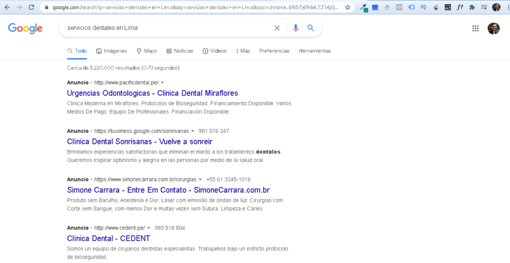 Google ads para clinicas dentales - agencia marketing digital chiclayo