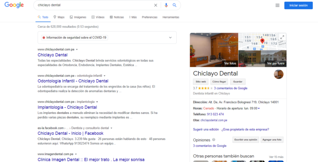 seo local para una clínica dental