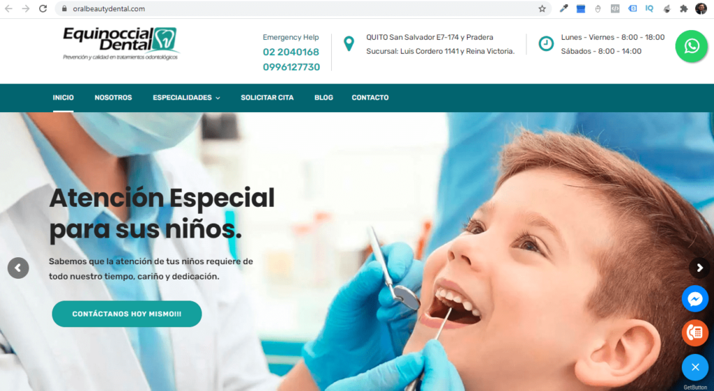 pagina web de clinica dental - gamiria